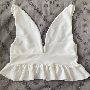 Nasty Gal Deep V Cropped Top